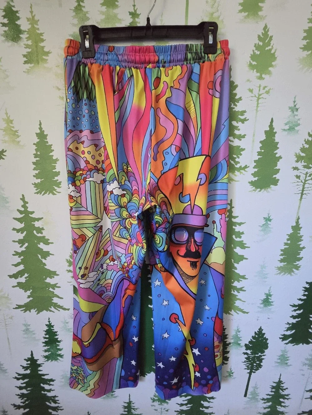 Psychedelic Rainbow Print Pants